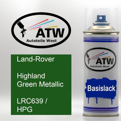 Land-Rover, Highland Green Metallic, LRC639 / HPG: 400ml Sprühdose, von ATW Autoteile West.